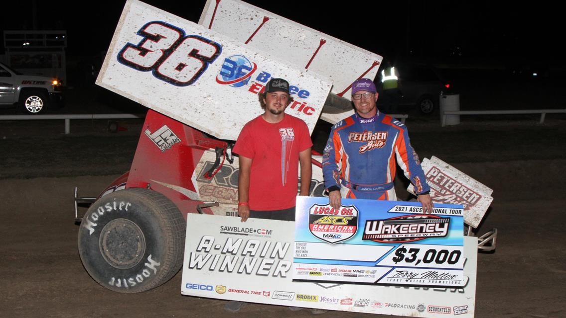 Jason Martin Returns To Lucas Oil ASCS Victory Lane At WaKeeney Speedway