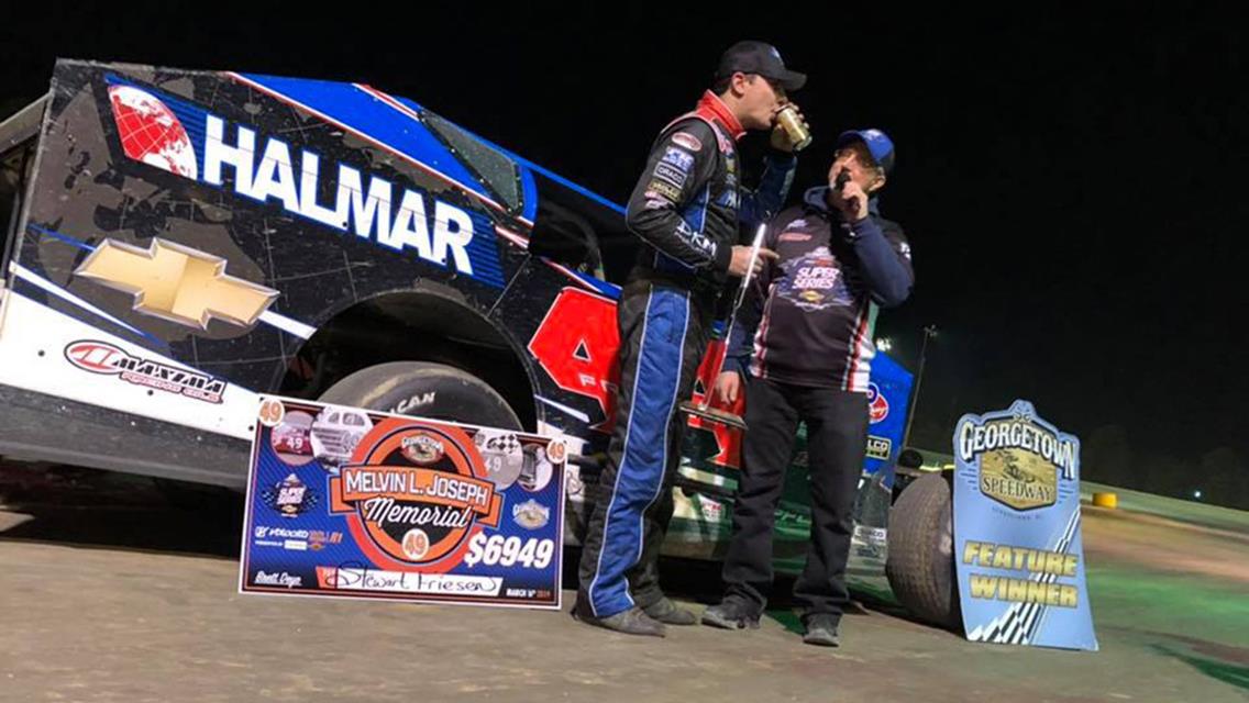Test of Survival: Stewart Friesen Survives 49-lap Melvin L. Joseph Memorial Marathon, Earning $6,949-Plusï»¿