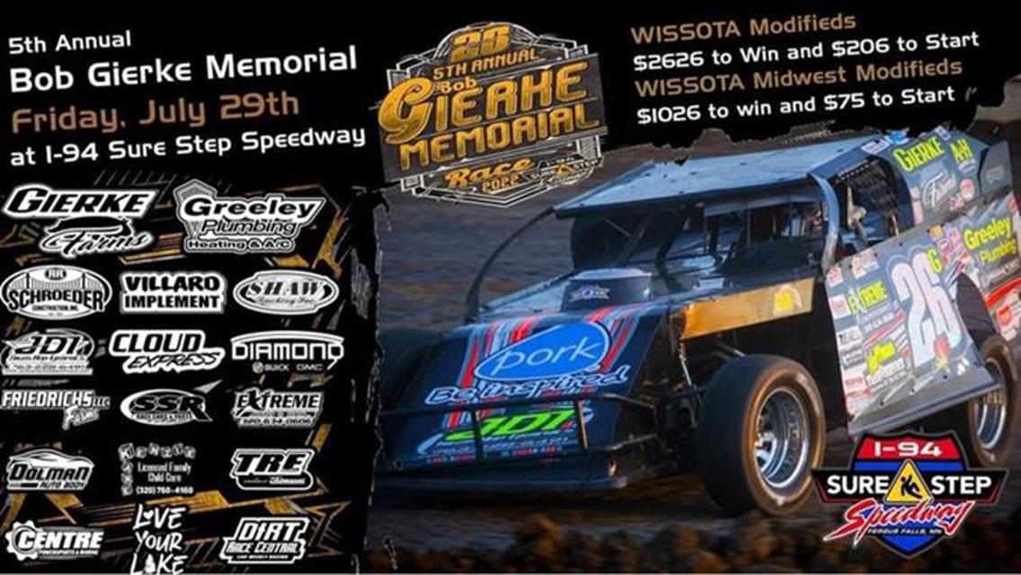 Bob Gierke Memorial this Friday July 29