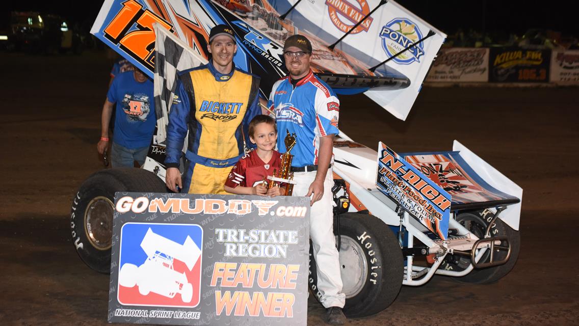 Bickett Victorious with GoMuddy.com NSL 360 Tri-State Region at Rapid Speedway
