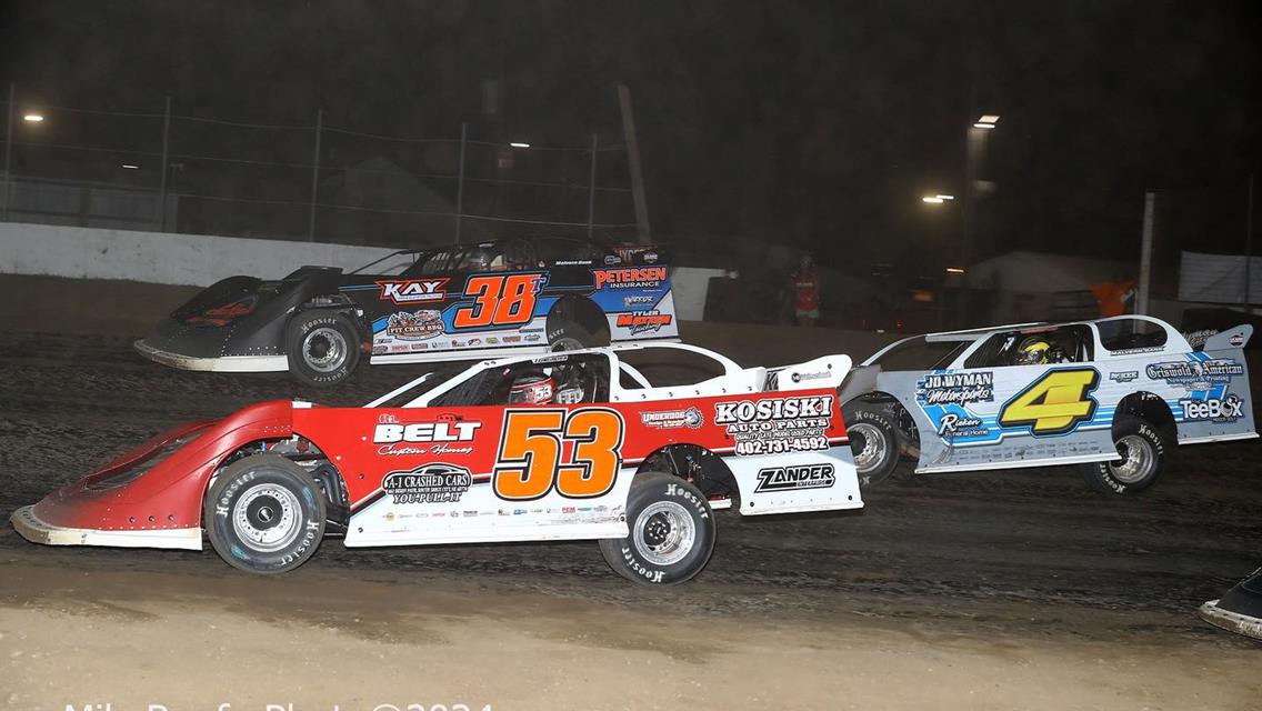 C.J. Speedway (Columbus Junction, IA) – Malvern Bank East Series – Tony Stewart Tribute – June 14th, 2024. (Mike Ruefer Photo)