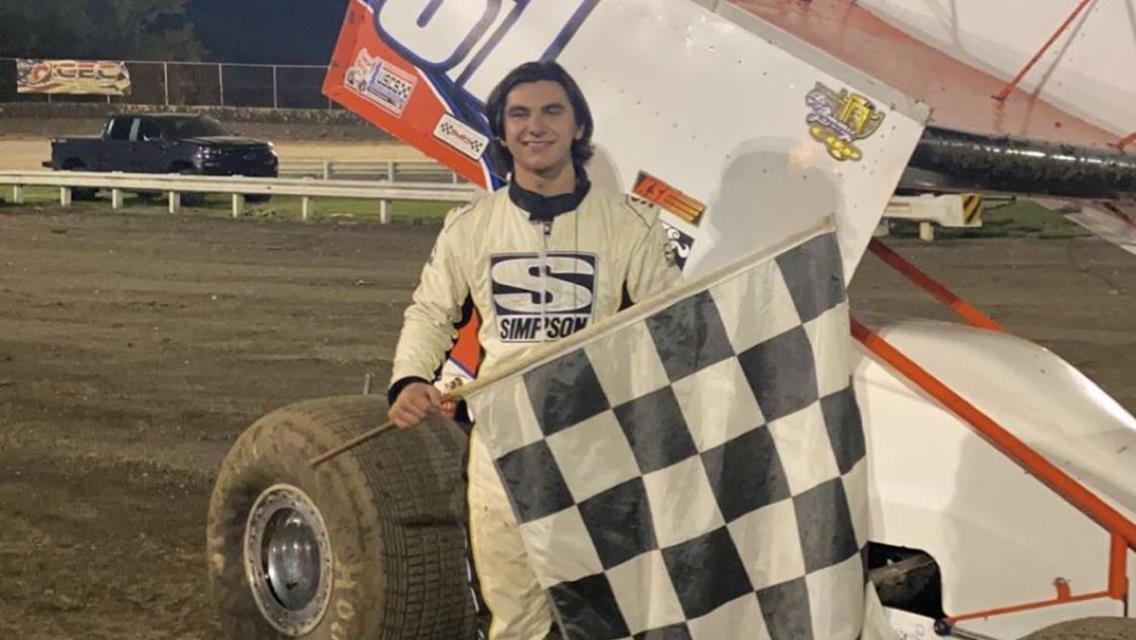 Boulton Earns First Triumph of the Season in Borrowed Sprint Car