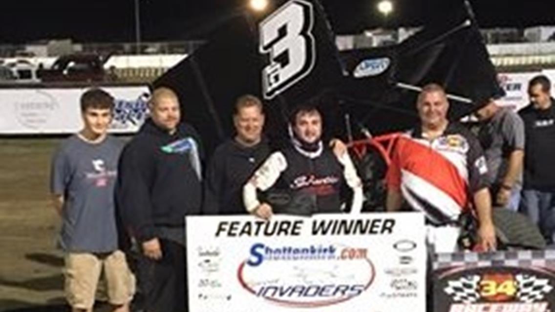 Jarrod Schneiderman Wins First Career Sprint Invaders Feature at 34 Raceway!