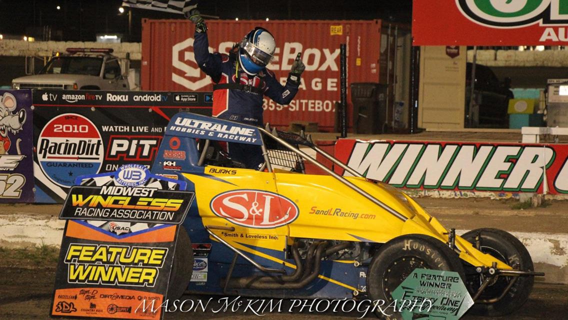 Burks Blasts To 9th All-Time Victory in USAC MWRA Go At 81 Speedway