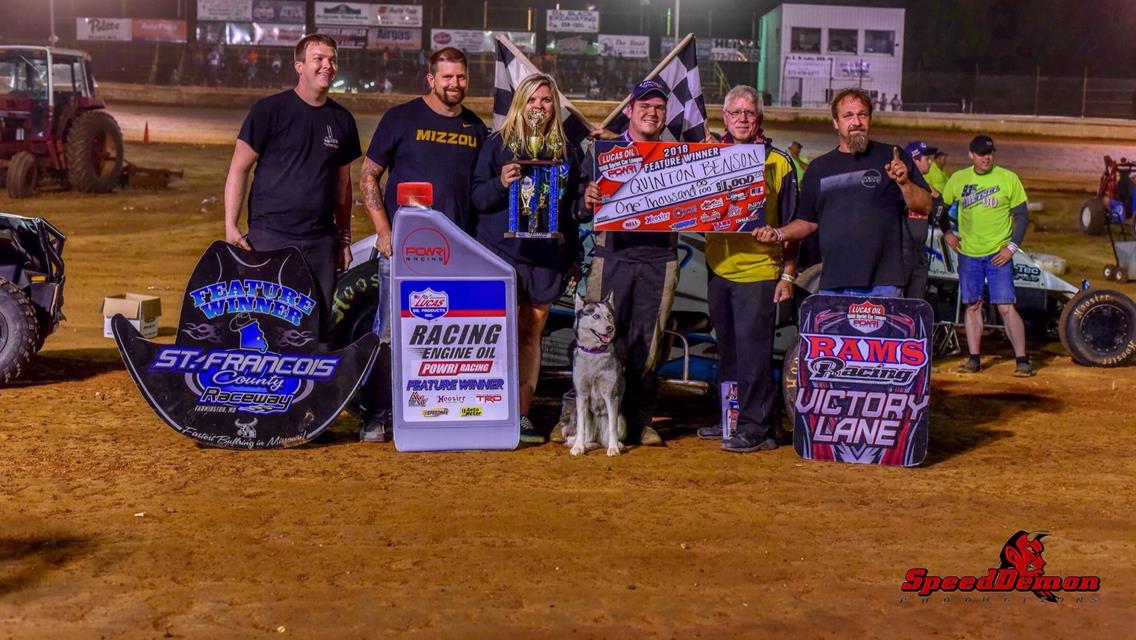 BENSON BAGS BORDER WAR TRIUMPH AT FARMINGTON WITH LAST-LAP PASS