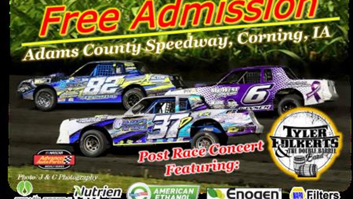 July 9th--&quot;Salute To Farming Night&quot;, FREE GEN. ADMISSION!!
