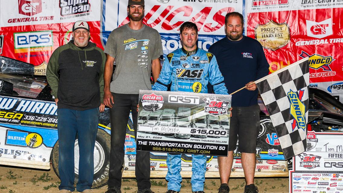 McCreadie Manhandles Lucas Oil Field at 34 Raceway