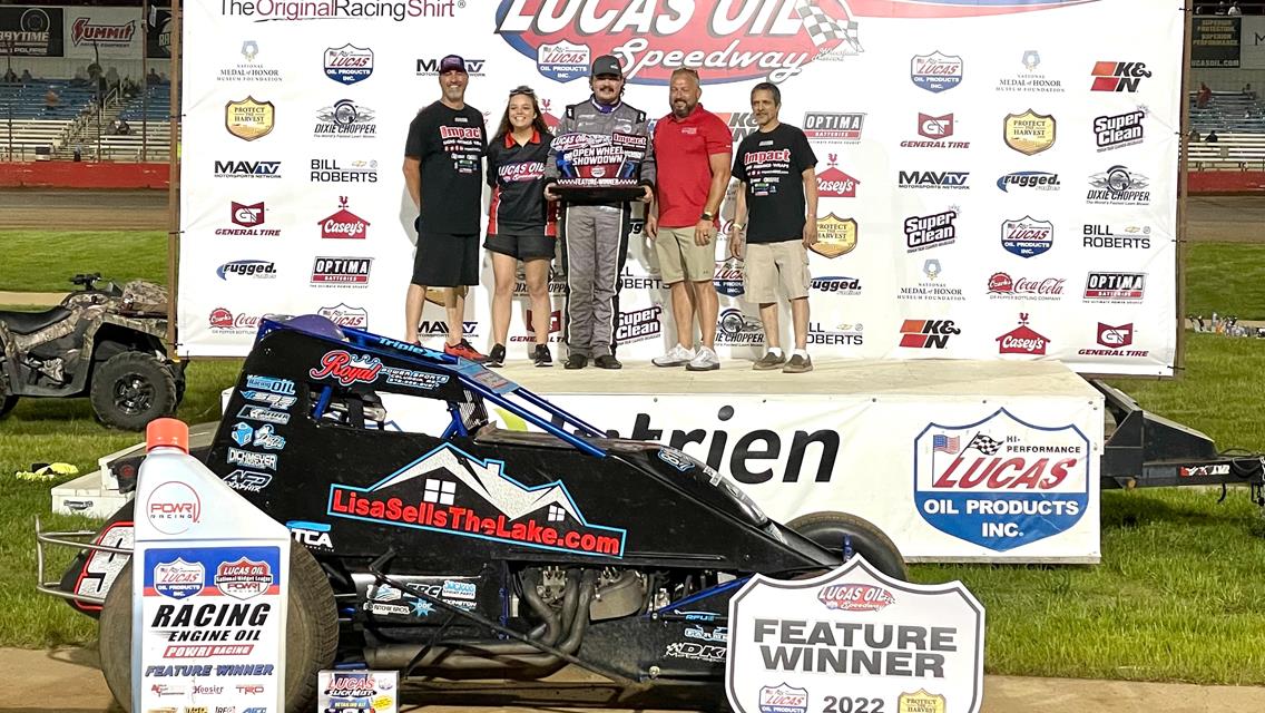 Kreisel, McIntosh, Bergman prevail at Lucas Oil Speedway's 11th annual Impact Signs Awnings Wraps Open Wheel Showdown