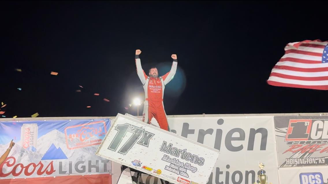 Jake Martens Celebrates after winning the 13th URSS WheatShocker Nationals