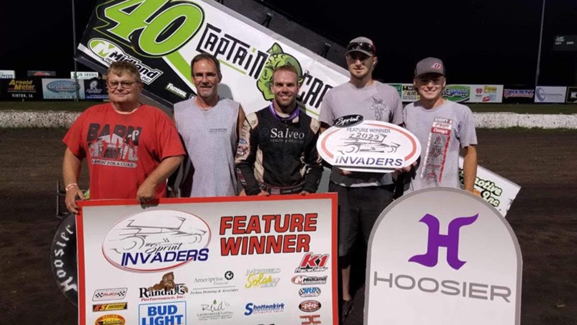 Cody Wehrle Wins Second Career Sprint Invaders Feature at the Benton County Speedway!
