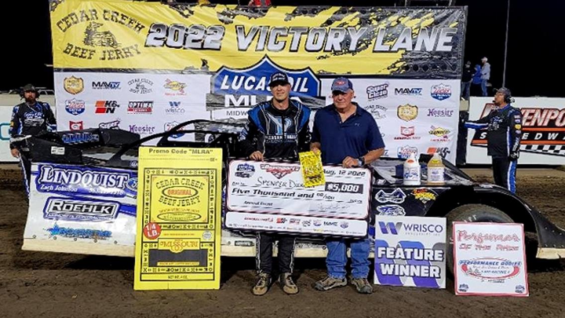 Davenport Speedway (Davenport, IA) – Lucas Oil Midwest LateModel Racing Association – August 12th, 2022. (Lloyd Collins photo)