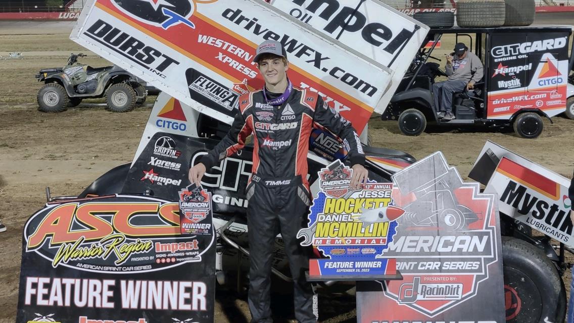 Ryan Timms, Ricky Lewis capture Hockett-McMillin Memorial feature victories at Lucas Oil Speedway