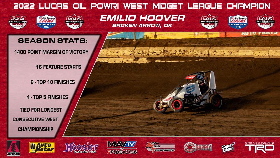 Emilio Hoover Earns Second-Straight POWRi West Midget League Championship