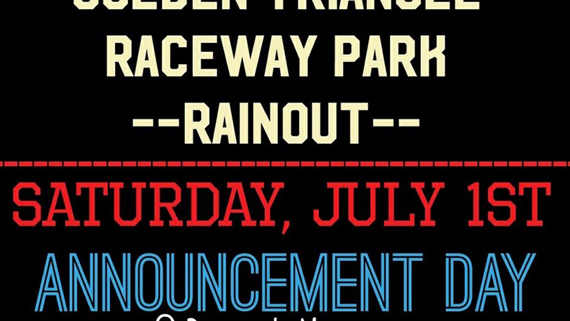 Fri Jun 30th GTRP RAINED OUT Sat Gator Motorplex 100% Still On