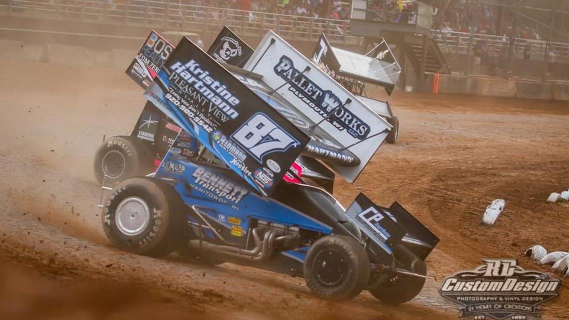 Austin Hartmann tallies top-20 in first IRA 410 main event at Plymouth hometown track