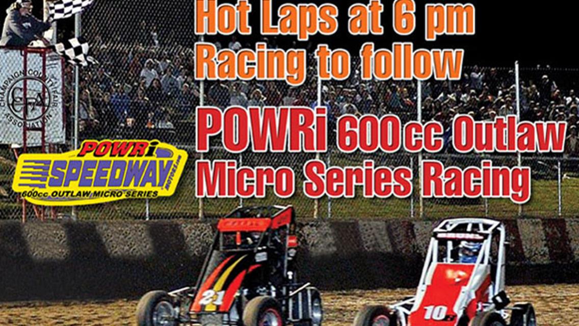 POWRi Micros and D II Midgets Head to Champaign Fairgrounds, National Midgets Take Weekend Off