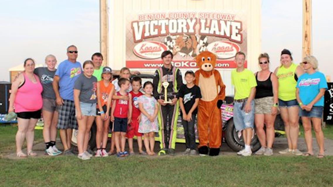 Five familiar faces find victory lane at Benton County Speedway