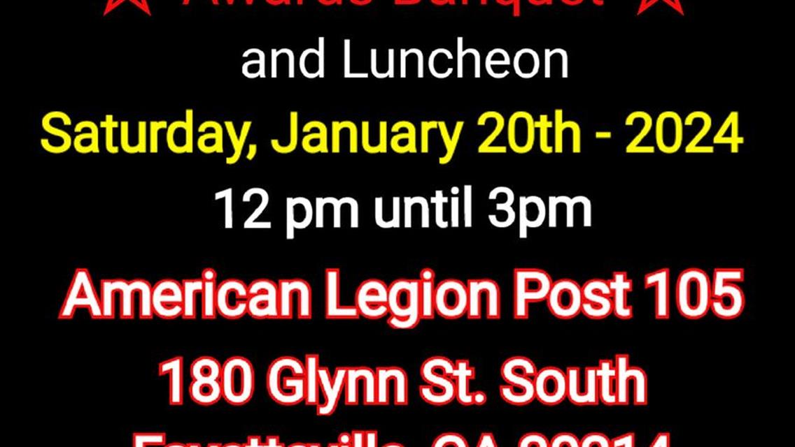 USCS Championship Awards Banquet and Luncheon set for January 20, 2024