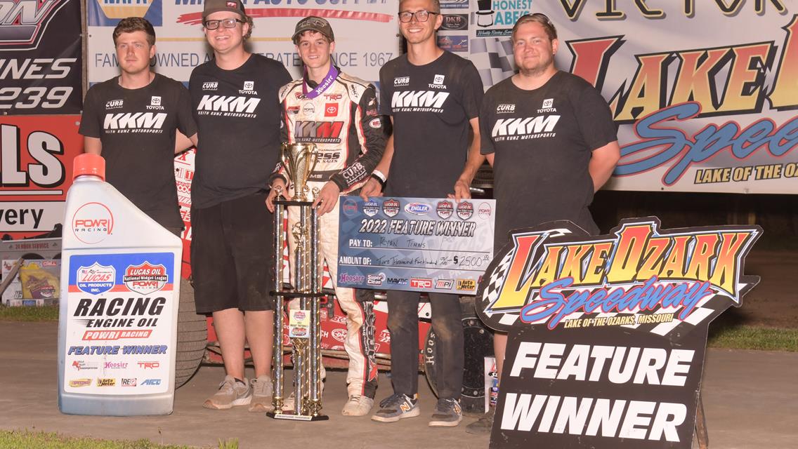 Lake Ozark Speedway (Eldon, MO) - POWRi National Midget League - May 27th, 2022.