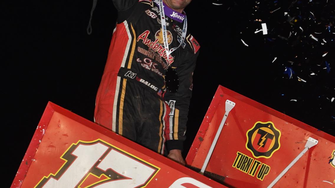 Balog goes Back-to-Back at Plymouth Dirt Track with the All Star Circuit of Champions and IRA Sprint Car Series