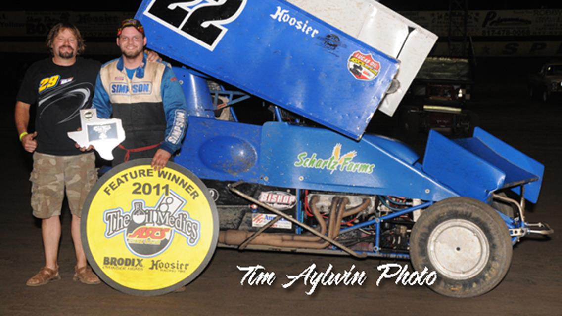 Attached Photo: Koby Barksdale bagged his first career American Sprint Car Series feature win in Friday night's The Oil Medics ASCS Lone Star roundup at Cowtown Speedway in Kennedale, TX. (Tim Aylwin photo)