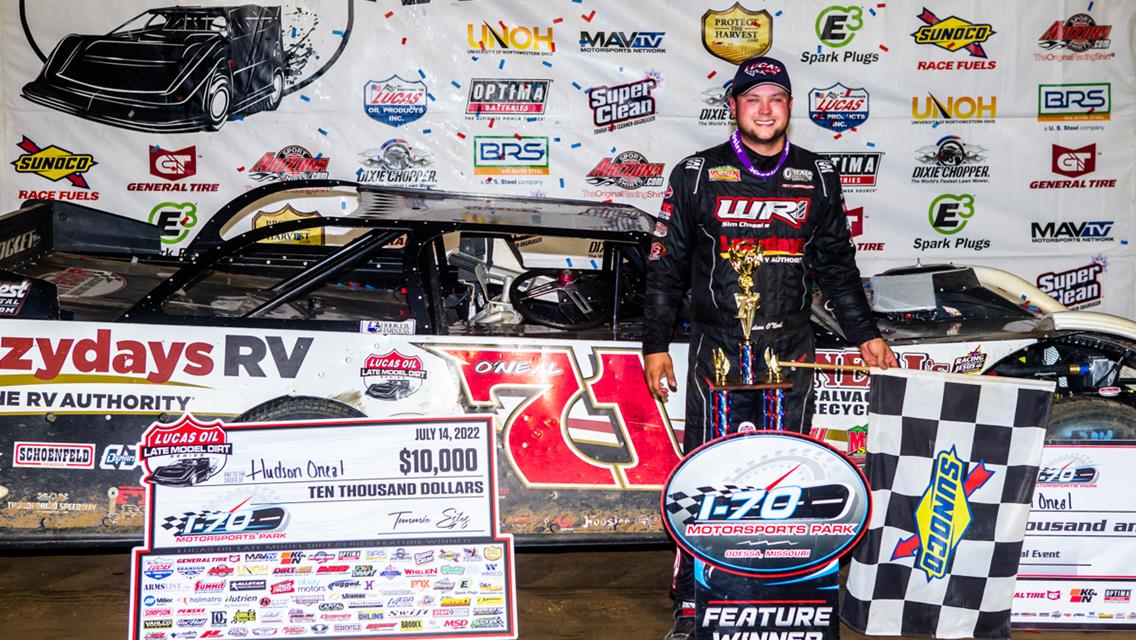 O&#39;NEAL WINS AT I-70 IN INAUGURAL LUCAS OIL VISIT