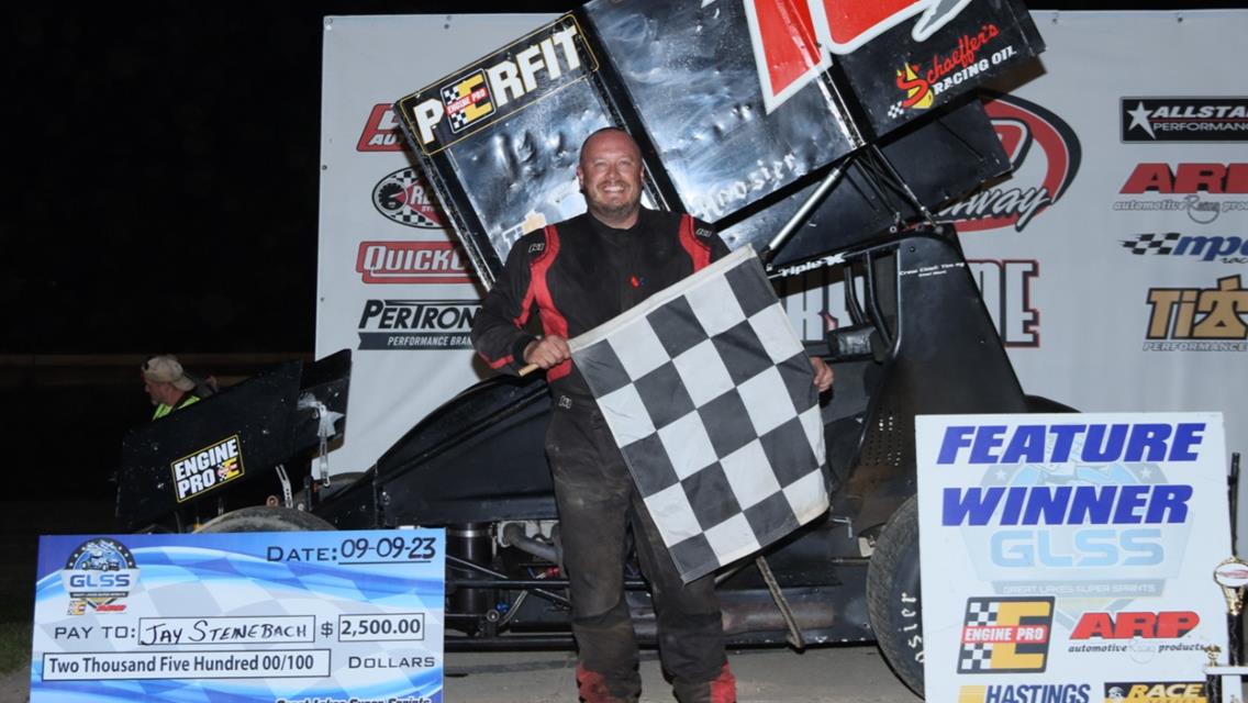 JAY STEINEBACH WINS FIRST EVER FEATURE ON THE LAST POINTS RACE