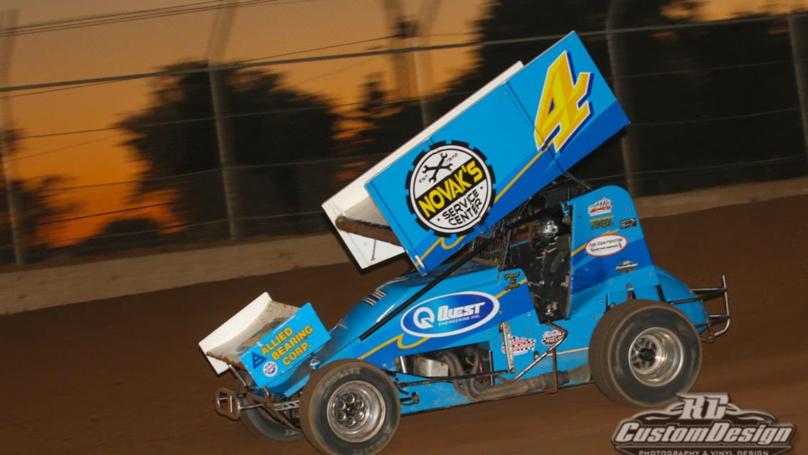 Alex Pokorski mounts stirring charge to equal career-best Plymouth 360 Sprint car run