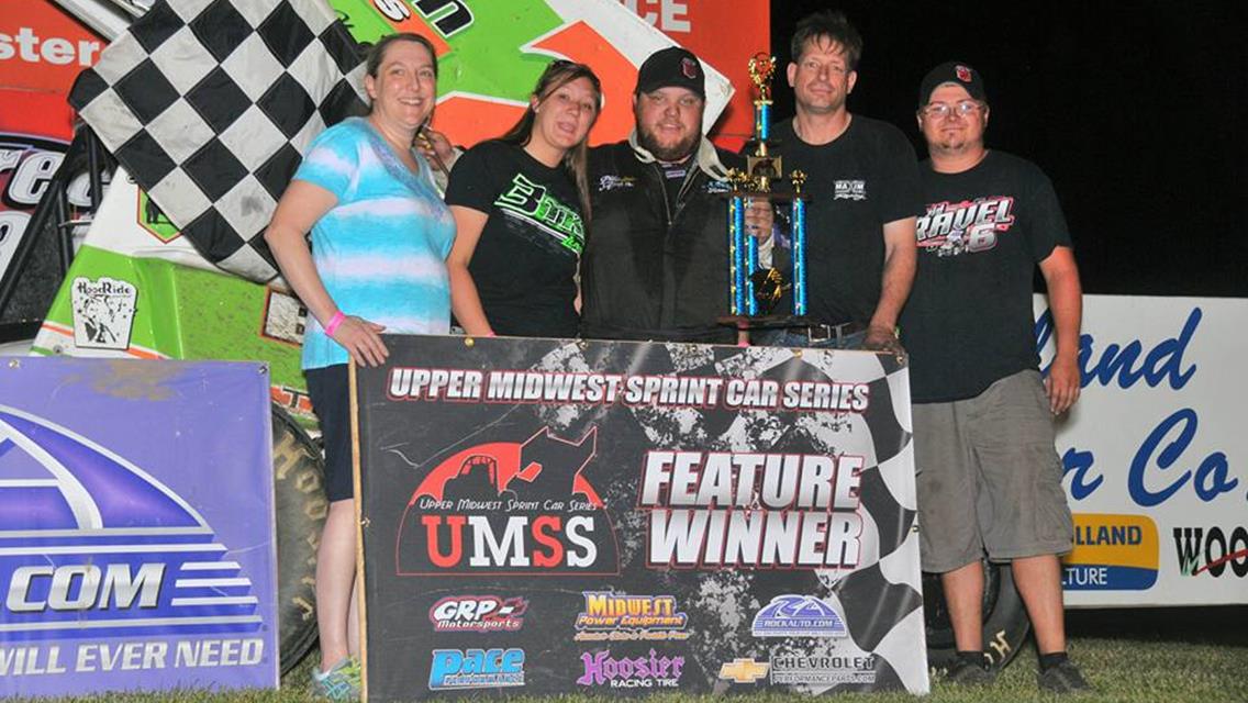 Derrik Lusk Captures First UMSS Win at Deer Creek Speedway