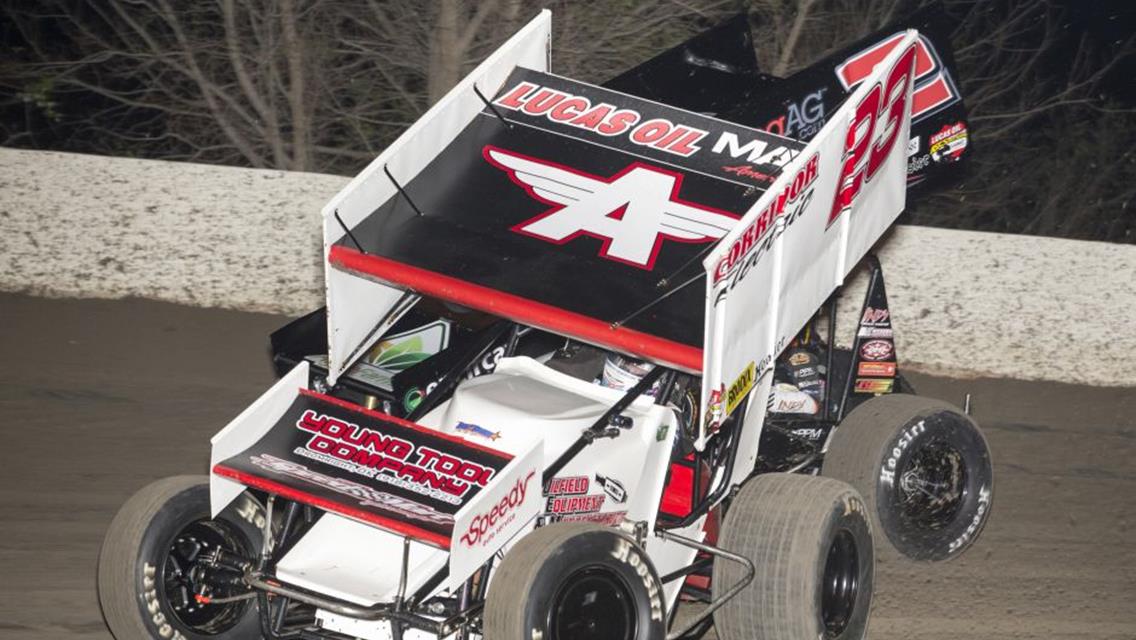 Bergman Rallies for Top 10 at Route 66 to Kick Off ASCS Speedweek