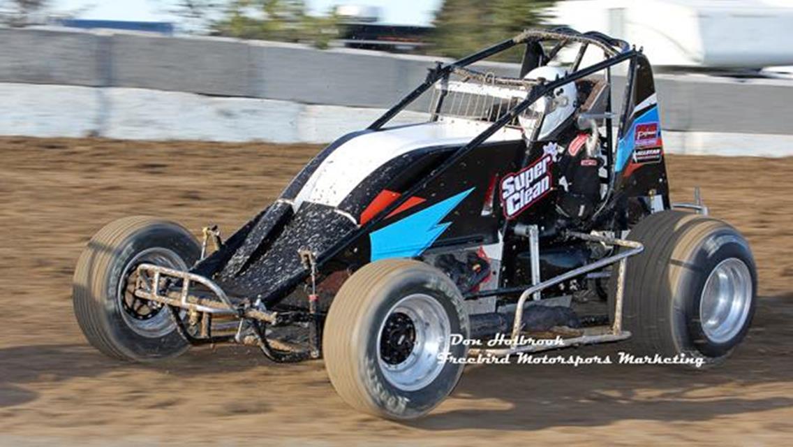 Taylor Earns First Career Non-Wing Sprint Car Win During Debut