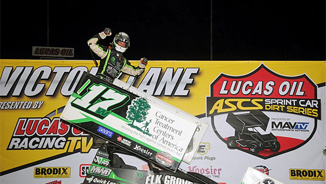 Bryan Clauson Adds Lucas Oil ASCS Victory At Creek County Speedway To His Resume