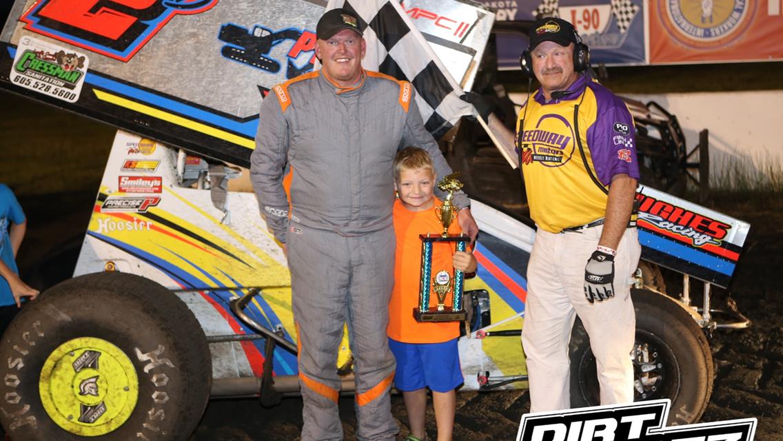 Ballenger takes trophy in wild I-90 Speedway feature