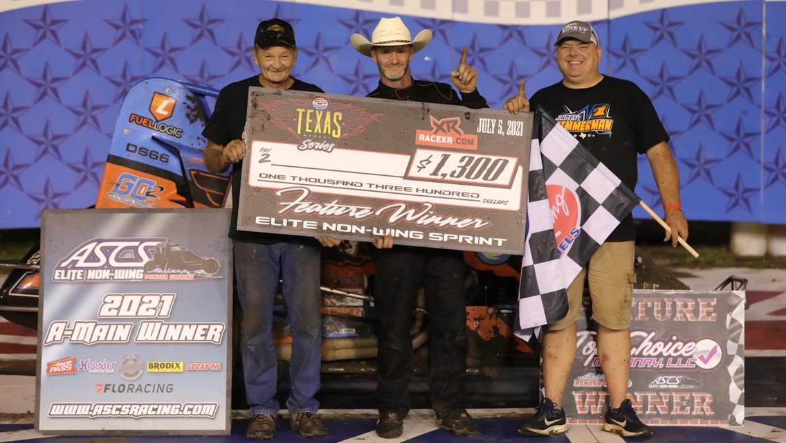 Zimmerman Masters ASCS Elite Non-Wing At Texas Motor Speedway Dirt Track