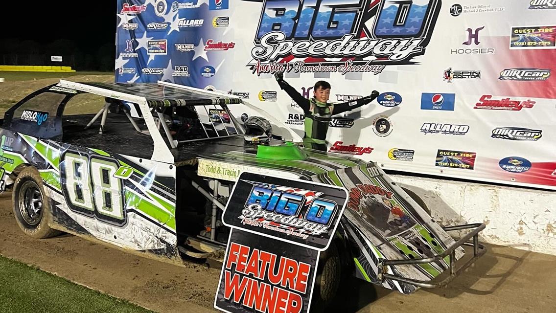 1st. Place win for Dylan in the 88D at Big O Speedway (Feature race 9/30/23)