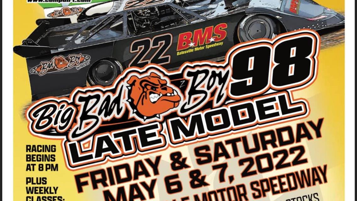 Bad Boy 98 at Batesville Motor Speedway Up Next for CCSDS