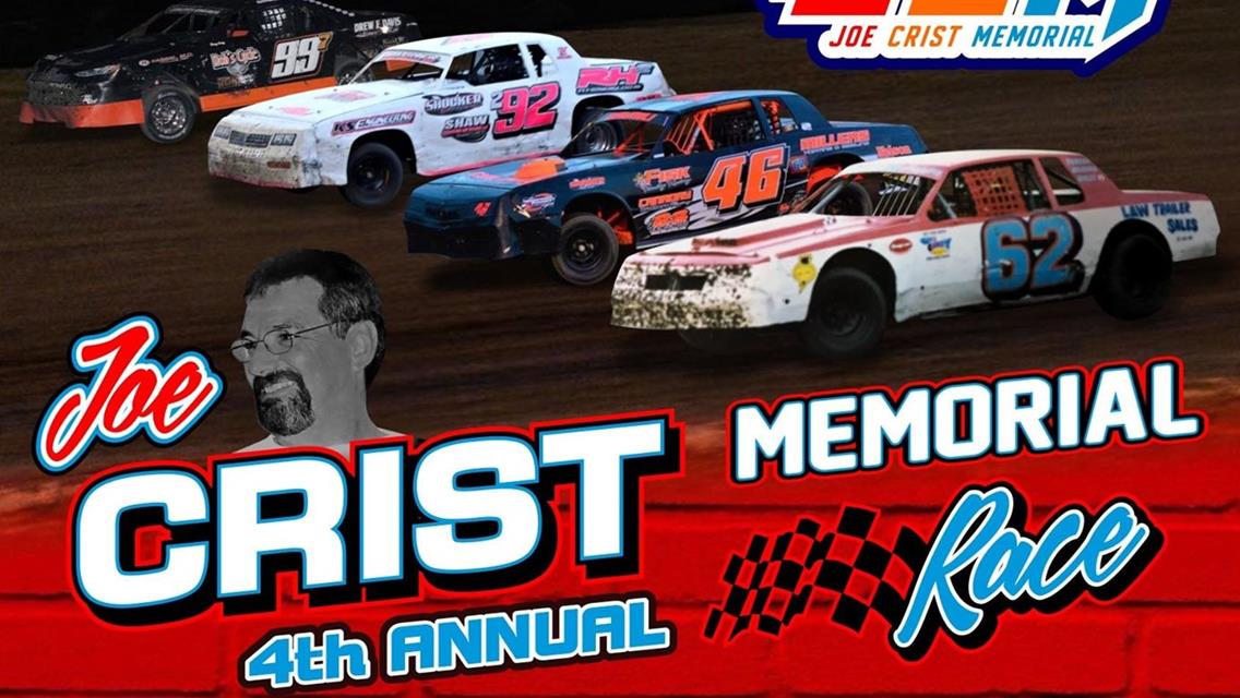 The 4th Annual Joe Crist Memorial Stock Car Shootout Friday, July 24 at US 36 Raceway.