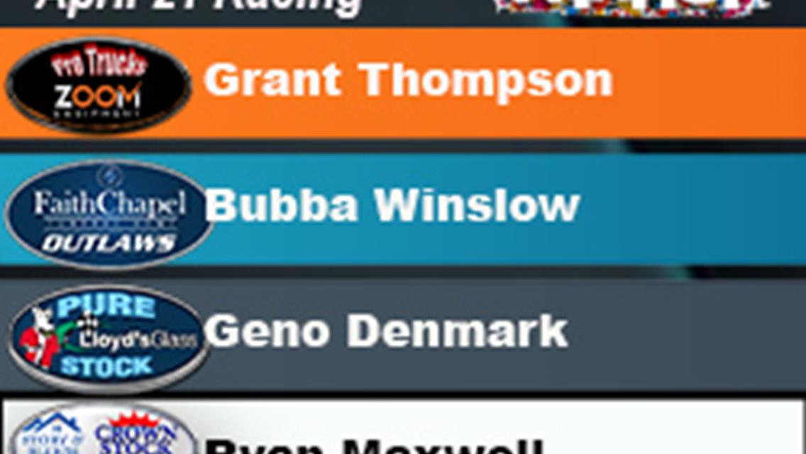 Thompson, Winslow, Denmark, Maxwell winners,