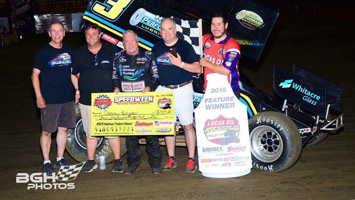 Swindell Adds Wins at Creek County and Salina to Capture ASCS Speedweek Title