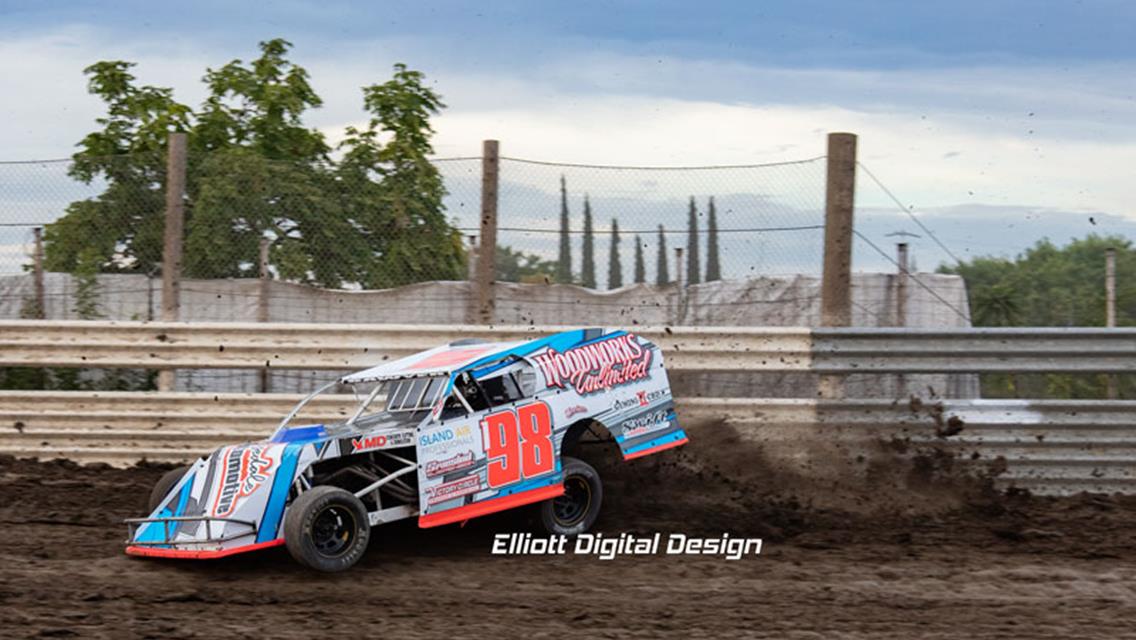 Robby Sawyer, Garrett Jernagan, and Cody Johnson Cash in at Merced Speedway During IMCA CA Speedweek