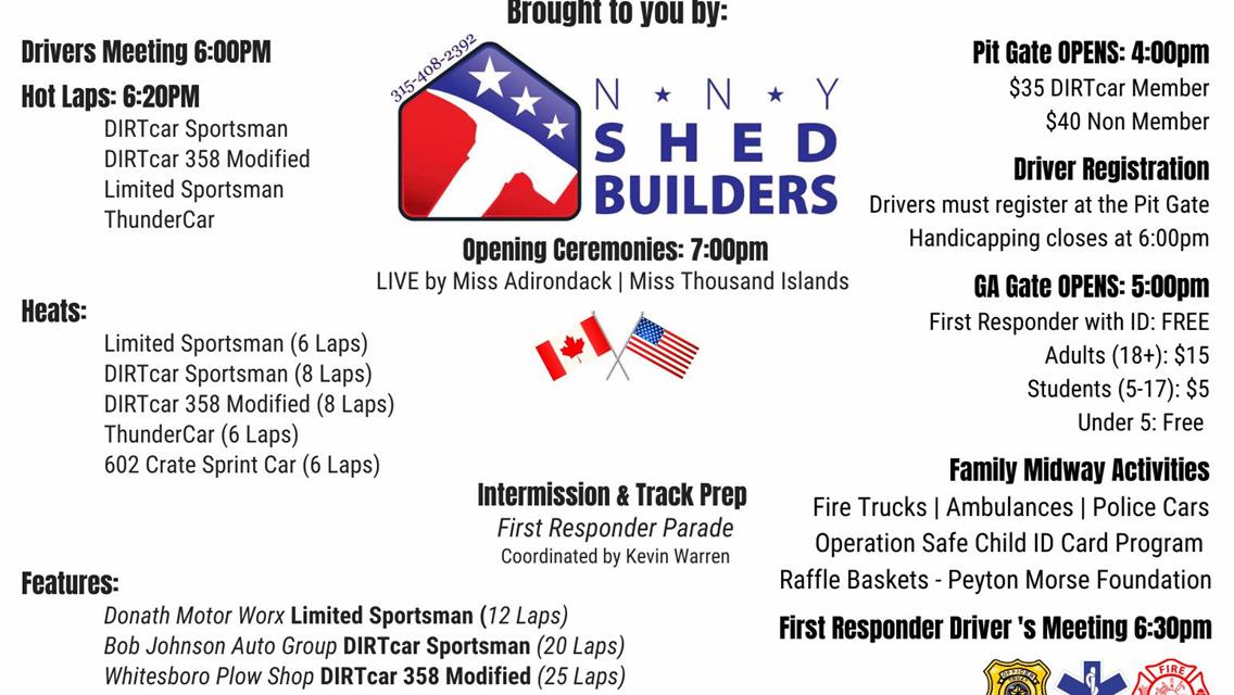 Can-Am Speedway to honor all First Responders Friday Night