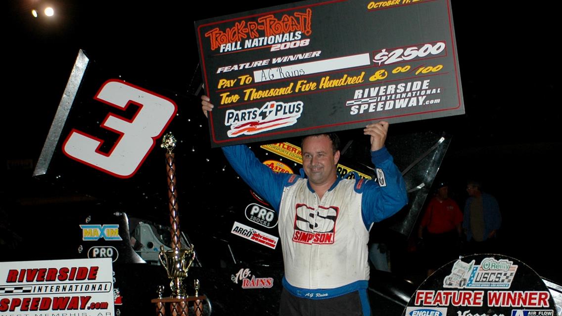 A.G Rains captures O?Reilly USCS Trick or Treat Fall Nationals at Riverside Speedway