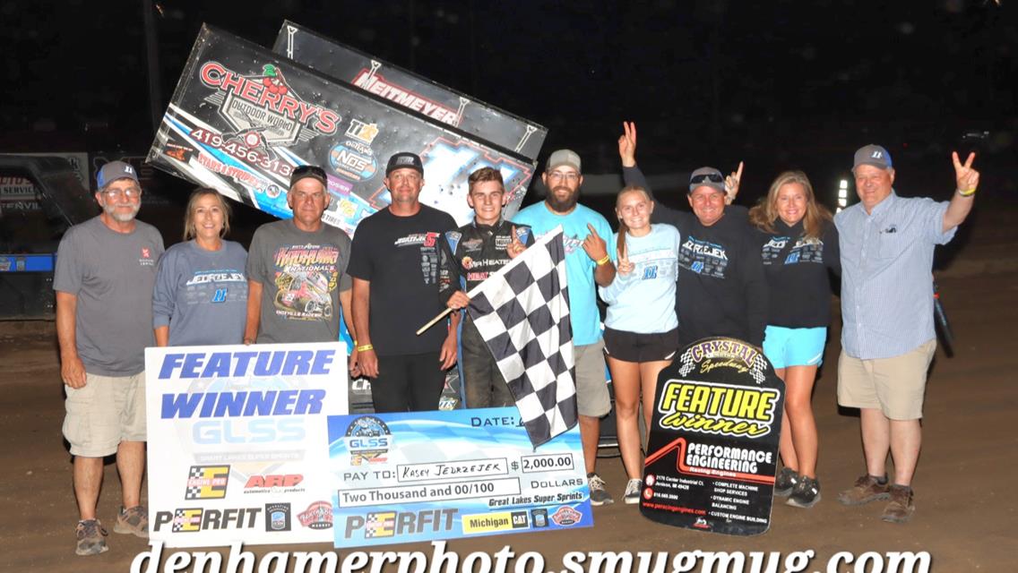 KASEY JEDRZEJEK STRIKES AGAIN AT CRYSTAL MOTOR SPEEDWAY