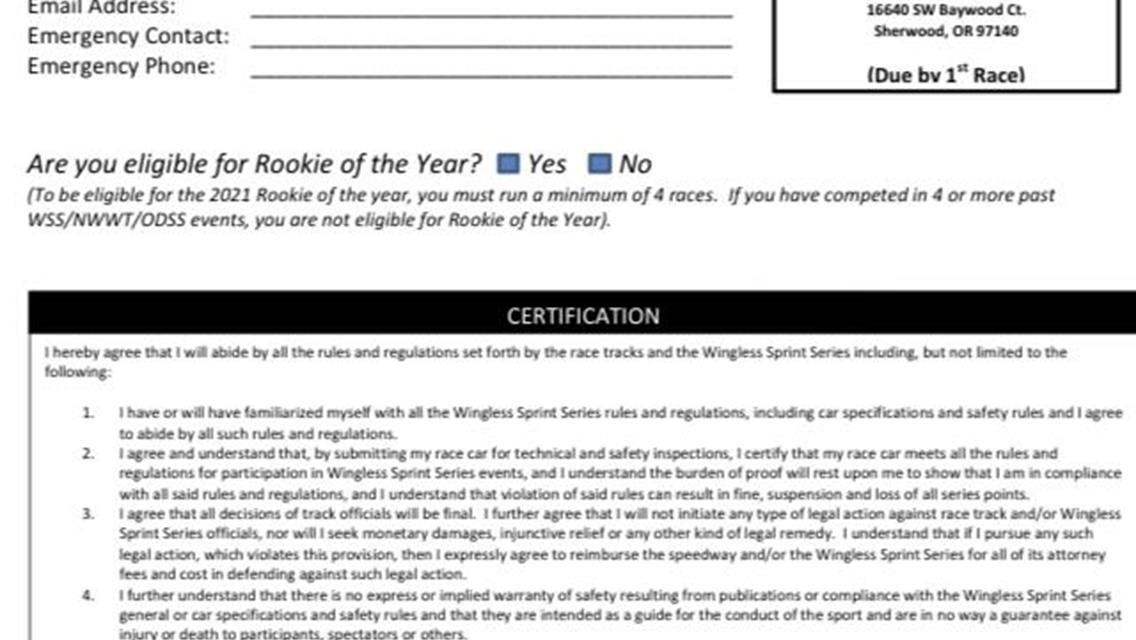 2021 WSS Membership Applications Now Due