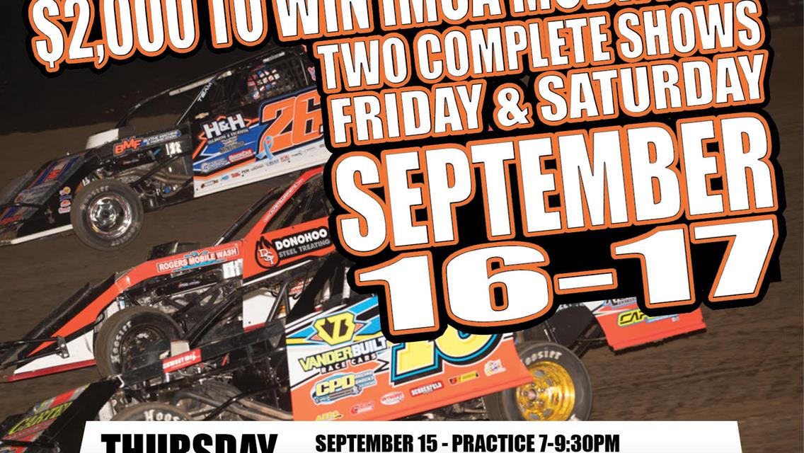 IMCA Modifieds headline Sept. 16-17 World Nationals at Marshalltown