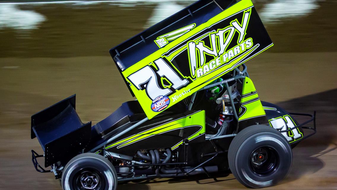 Giovanni Scelzi Maneuvers to Top 10 During World of Outlaws Race at Eldora