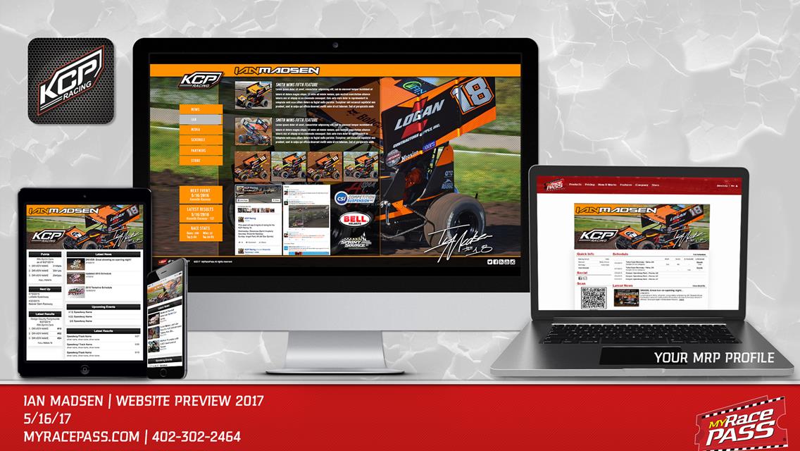MyRacePass Creates Pro Platinum Package for Ian Madsen