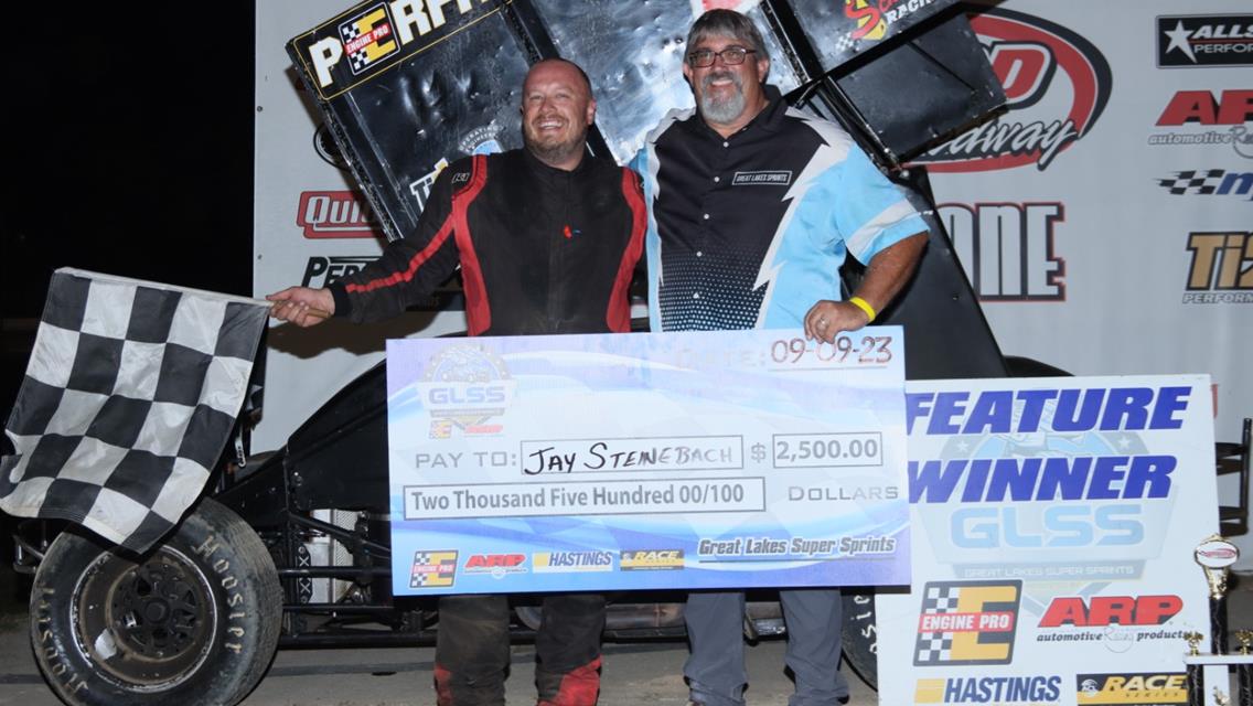 JAY STEINEBACH WINS FIRST EVER FEATURE ON THE LAST POINTS RACE