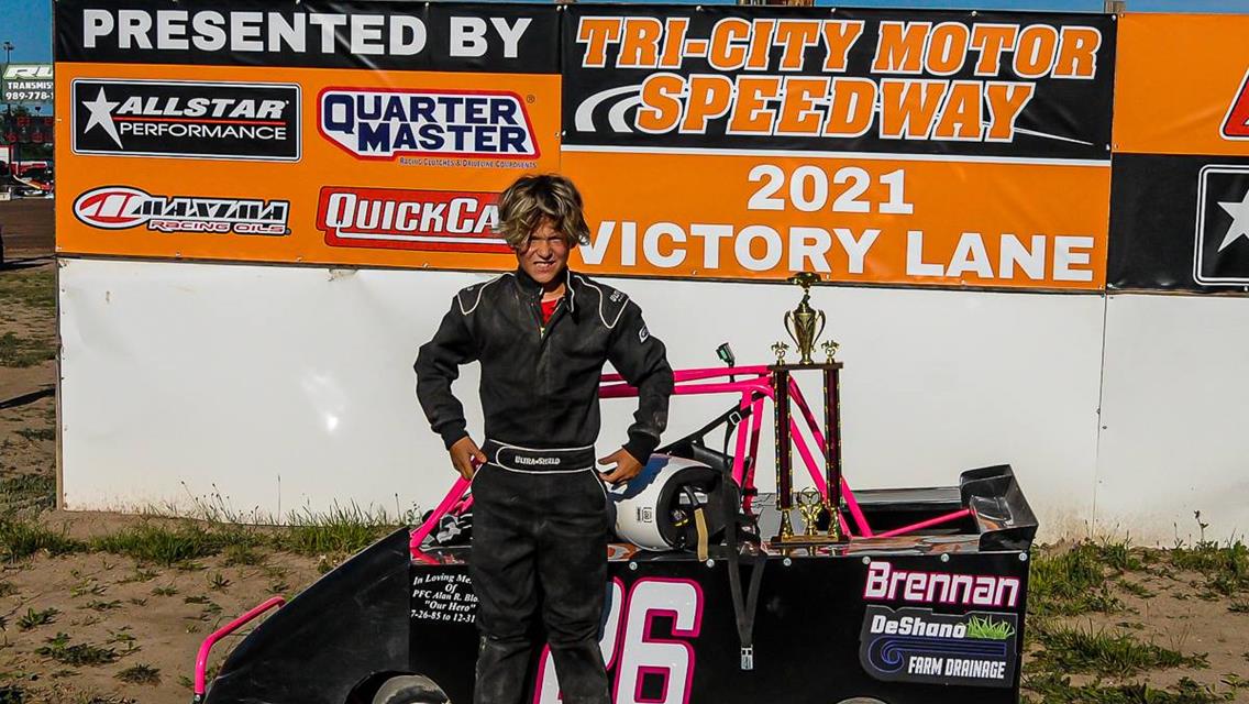 Reay Leads All the Laps on Way to Feature Win at Tri-City Speedway