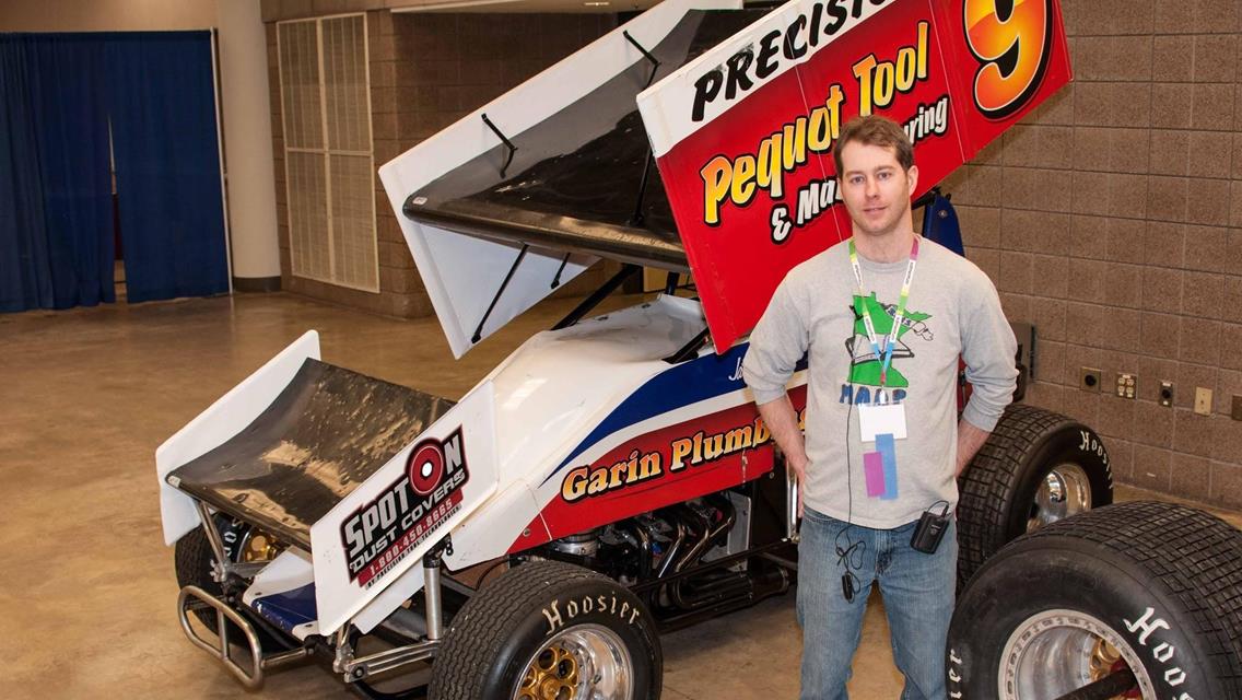 Greg standing with the car at the MAAP conference, February 2015.